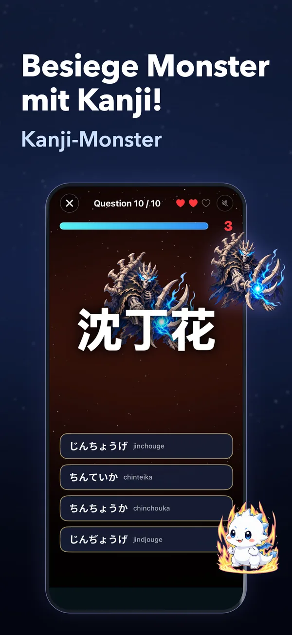 Besiege Monster mit Kanji! — Kanji-Monster