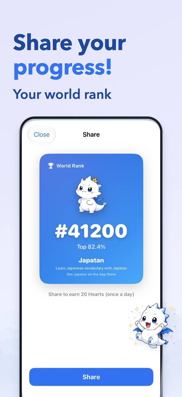 Share your progress! — Your world rank