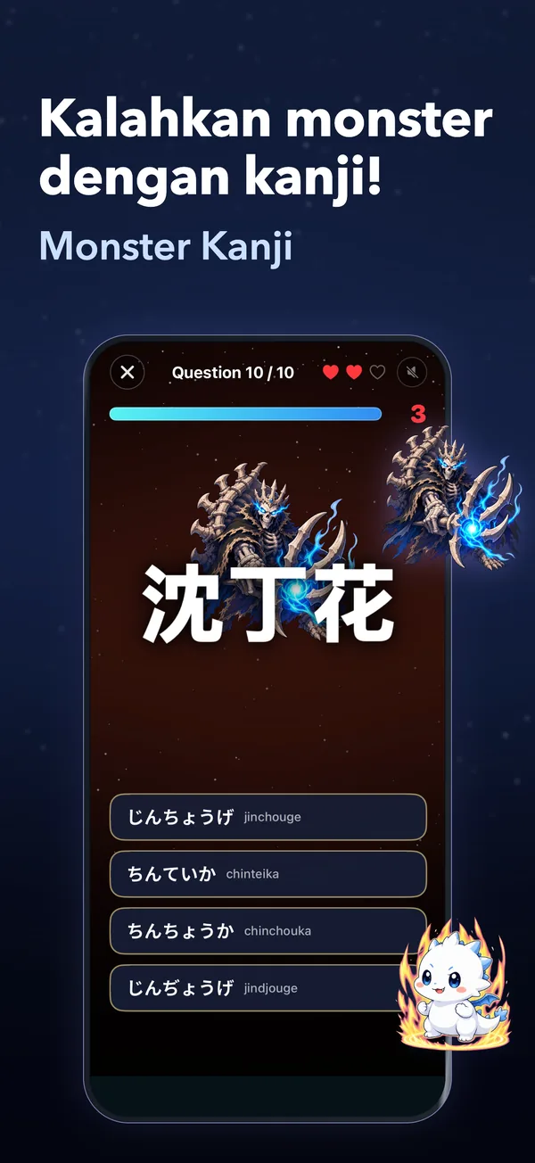 Kalahkan monster dengan kanji! — Monster Kanji